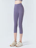 Wide Waistband Cropped Sports Leggings Bazaarbey