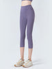 Wide Waistband Cropped Sports Leggings Bazaarbey