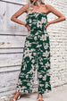 Floral Strapless Wide Leg Jumpsuit Trendsi