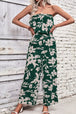Floral Strapless Wide Leg Jumpsuit Trendsi