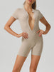  Short Sleeve Active Romper Trendsi