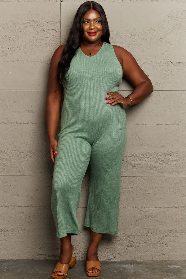BazaarBey  Don't Get It Twisted  Rib Knit Jumpsuit 