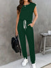 Drawstring Round Neck Sleeveless Jumpsuit Trendsi