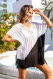 Slit  V-Neck Cover Up Trendsi