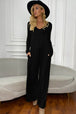 BazaarBey Long Sleeve V-Neck Jumpsuit with Pockets 