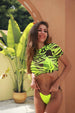 Animal Print Tie Side Three-Piece Swim Set Trendsi