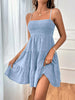 Smocked Tiered Sleeveless Mini Dress -BazaarBey - www.shopbazaarbey.com