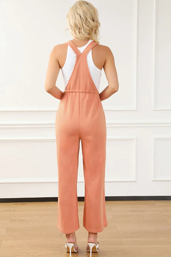 Drawstring Overalls with Pockets Trendsi