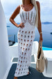 Openwork Slit Scoop Neck Sleeveless Cover Up Trendsi