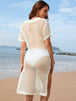 Slit Openwork  Short Sleeve Cover-Up Trendsi