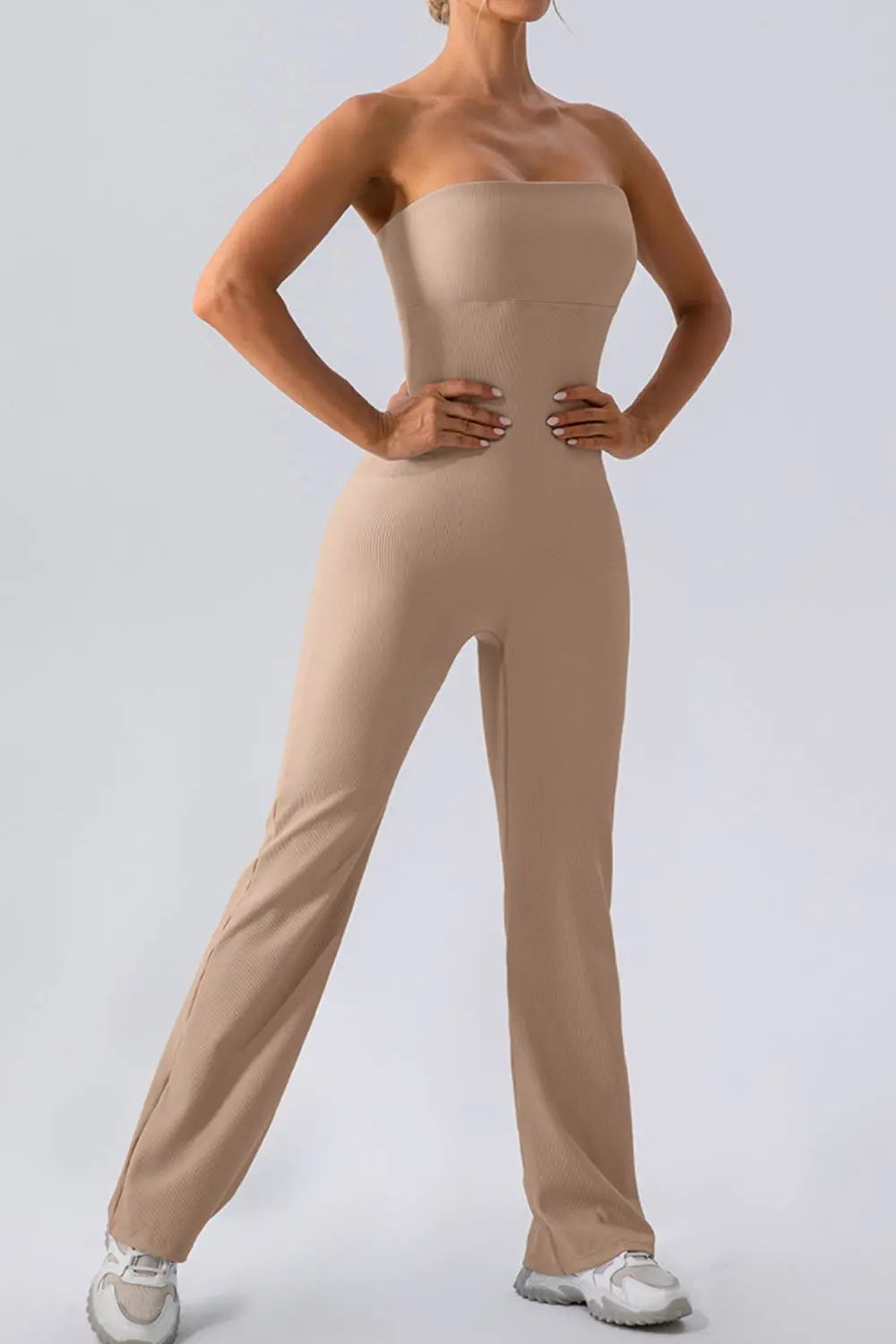 Sleeveless Straight Active Jumpsuit Trendsi