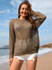 Heart Openwork Long Sleeve Cover-Up Trendsi