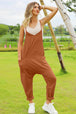   Sleeveless V-Neck Pocketed Jumpsuit Trendsi