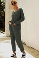 Buttoned Drop Shoulder Pocket Jumpsuit Trendsi