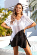 Slit  V-Neck Cover Up Trendsi