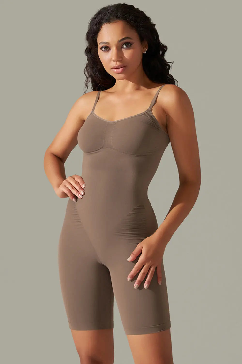 Spaghetti Strap Active Romper Trendsi