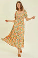 Full Size Floral Smocked Tiered Midi Dress -BazaarBey - www.shopbazaarbey.com