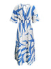 Slit Printed  Maxi Dress -BazaarBey - www.shopbazaarbey.com