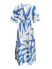 Slit Printed  Maxi Dress -BazaarBey - www.shopbazaarbey.com