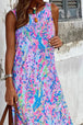 Slit Printed Wide Strap Midi Dress -BazaarBey - www.shopbazaarbey.com
