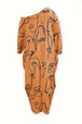 Printed Single Shoulder Lantern Sleeve Maxi Dress -BazaarBey - www.shopbazaarbey.com