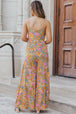 Floral Spaghetti Strap Wide Leg Jumpsuit Trendsi