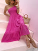 Smocked Single Shoulder Sleeveless Dress -BazaarBey - www.shopbazaarbey.com