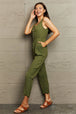 Tied Sleeveless Jumpsuit with Pockets Trendsi