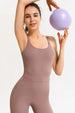  Sleeveless Active Jumpsuit Trendsi