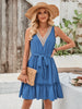 Tied Frill Sleeveless Mini Dress -BazaarBey - www.shopbazaarbey.com