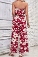 Floral Strapless Wide Leg Jumpsuit Trendsi