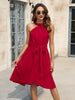 Tied Round Neck Sleeveless Dress -BazaarBey - www.shopbazaarbey.com