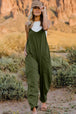 V-Neck Sleeveless Jumpsuit with Pocket Trendsi