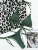 Textured Halter Neck Tie Side Bikini Set Trendsi