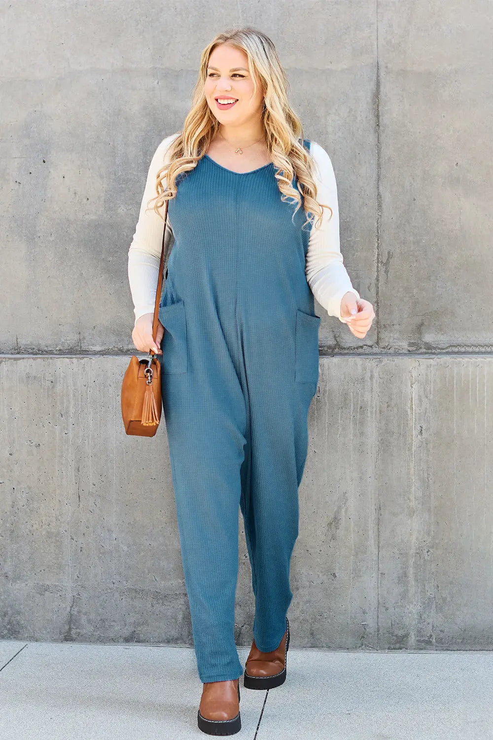 Sleeveless Straight Jumpsuit Trendsi