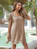 Slit Openwork V-Neck Cover-Up Trendsi