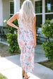 Floral Spaghetti Strap Scoop Neck Jumpsuit Trendsi