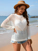 Heart Openwork Long Sleeve Cover-Up Trendsi