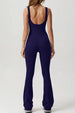 Square Neck Sleeveless Sports Jumpsuit Trendsi
