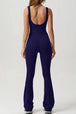 Square Neck Sleeveless Sports Jumpsuit Trendsi