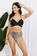  Swim Summer Splash Halter Bikini Set in Black Trendsi