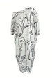 Printed Single Shoulder Lantern Sleeve Maxi Dress -BazaarBey - www.shopbazaarbey.com