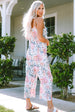 Floral Spaghetti Strap Scoop Neck Jumpsuit Trendsi