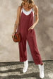 Pocketed Spaghetti Strap Wide Leg Jumpsuit Trendsi