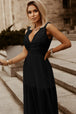 Slit Lace Detail V-Neck Dress -BazaarBey - www.shopbazaarbey.com