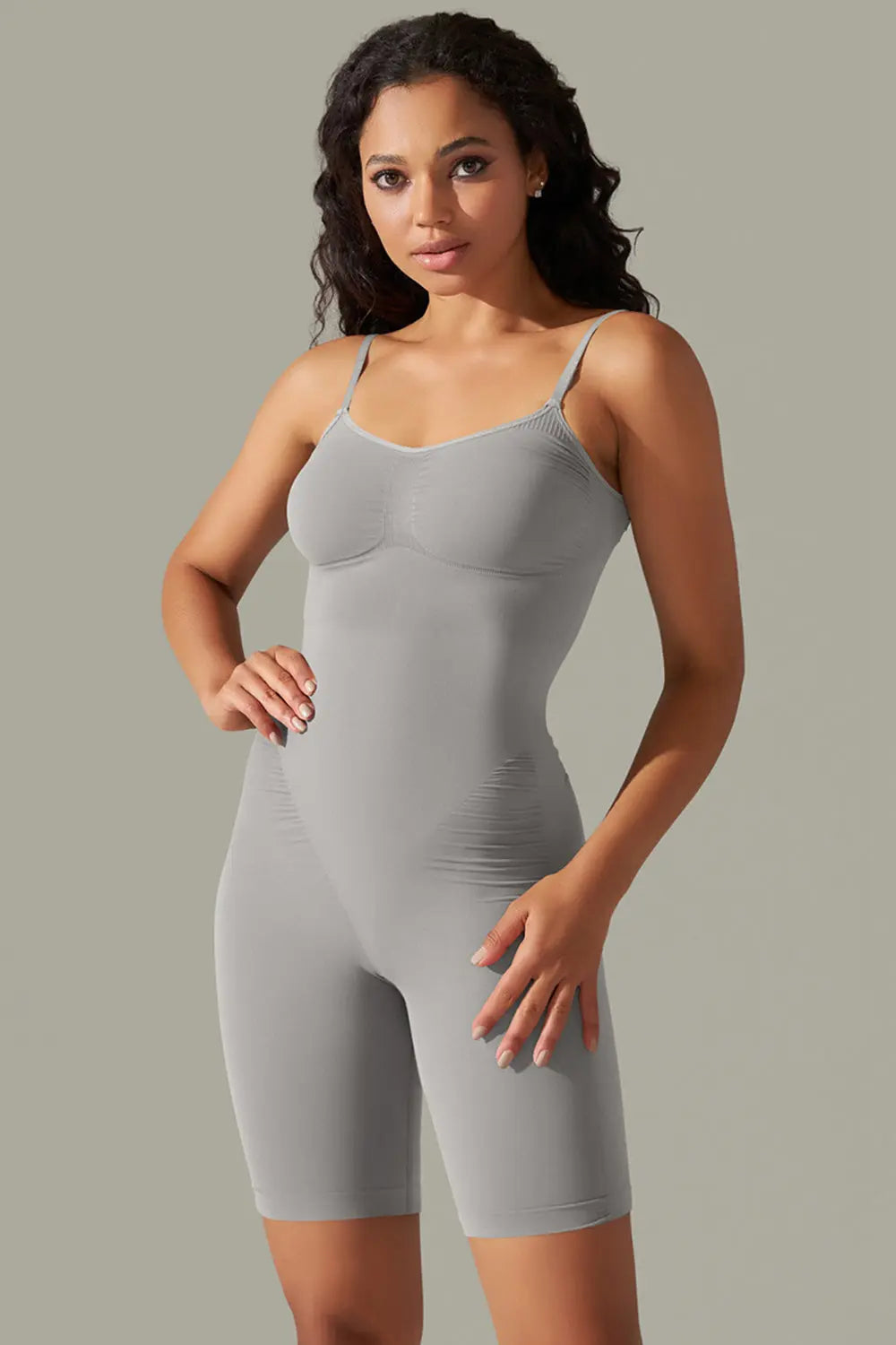 Spaghetti Strap Active Romper Trendsi