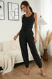 Drawstring Waist Round Neck Jogger Jumpsuit Trendsi