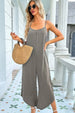 Round Neck Pocketed Sleeveless Jumpsuit Trendsi
