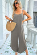 Round Neck Pocketed Sleeveless Jumpsuit Trendsi