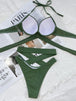 Crisscross Halter Neck Bikini Set Trendsi
